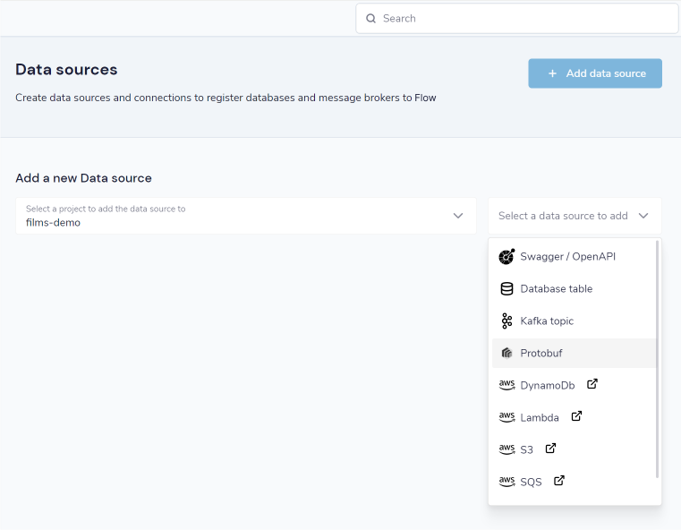 protobuf drop down flow