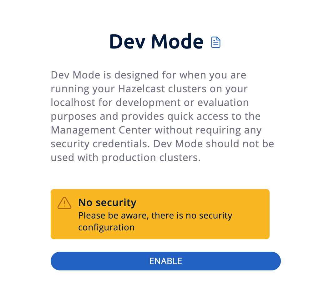 Dev Mode