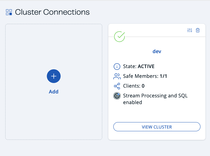 Connecting to the dev cluster