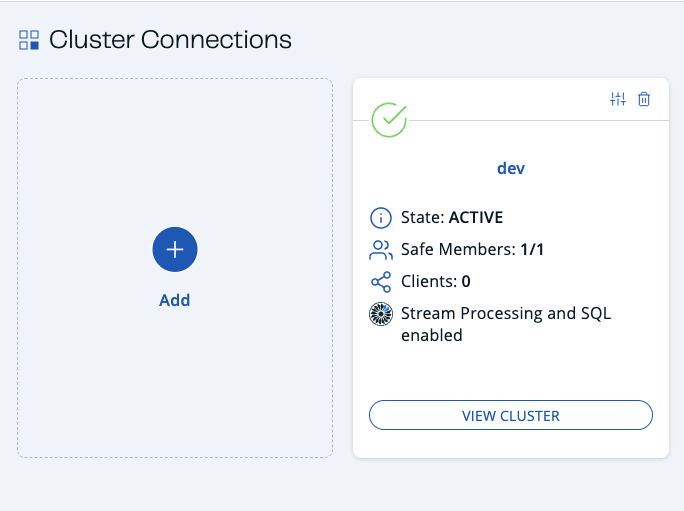 Cluster Configuration Added