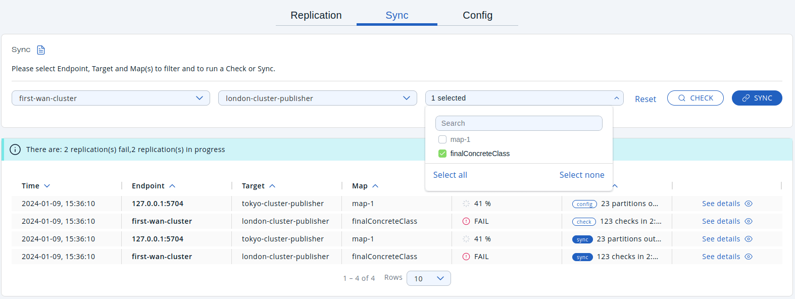 WAN Sync Config