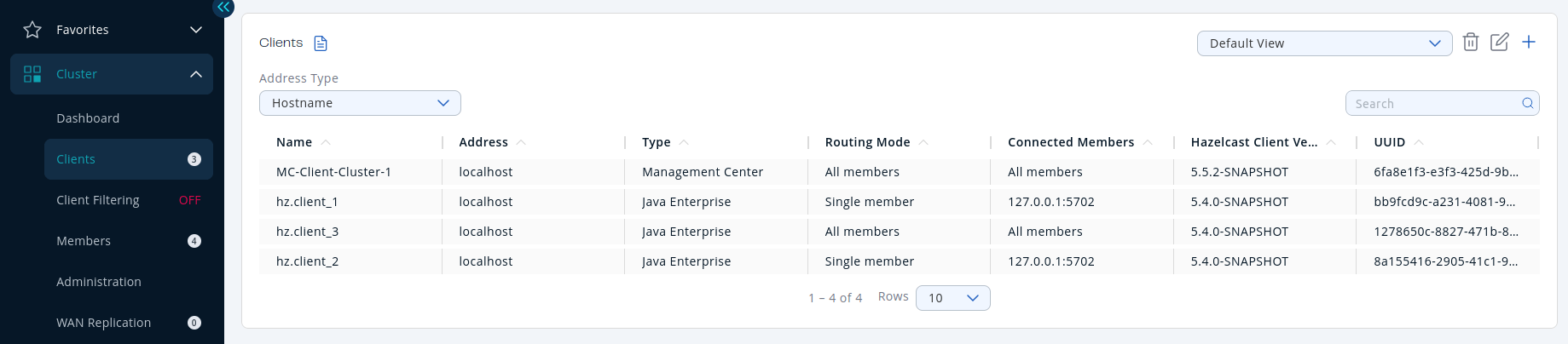 Client Grid View