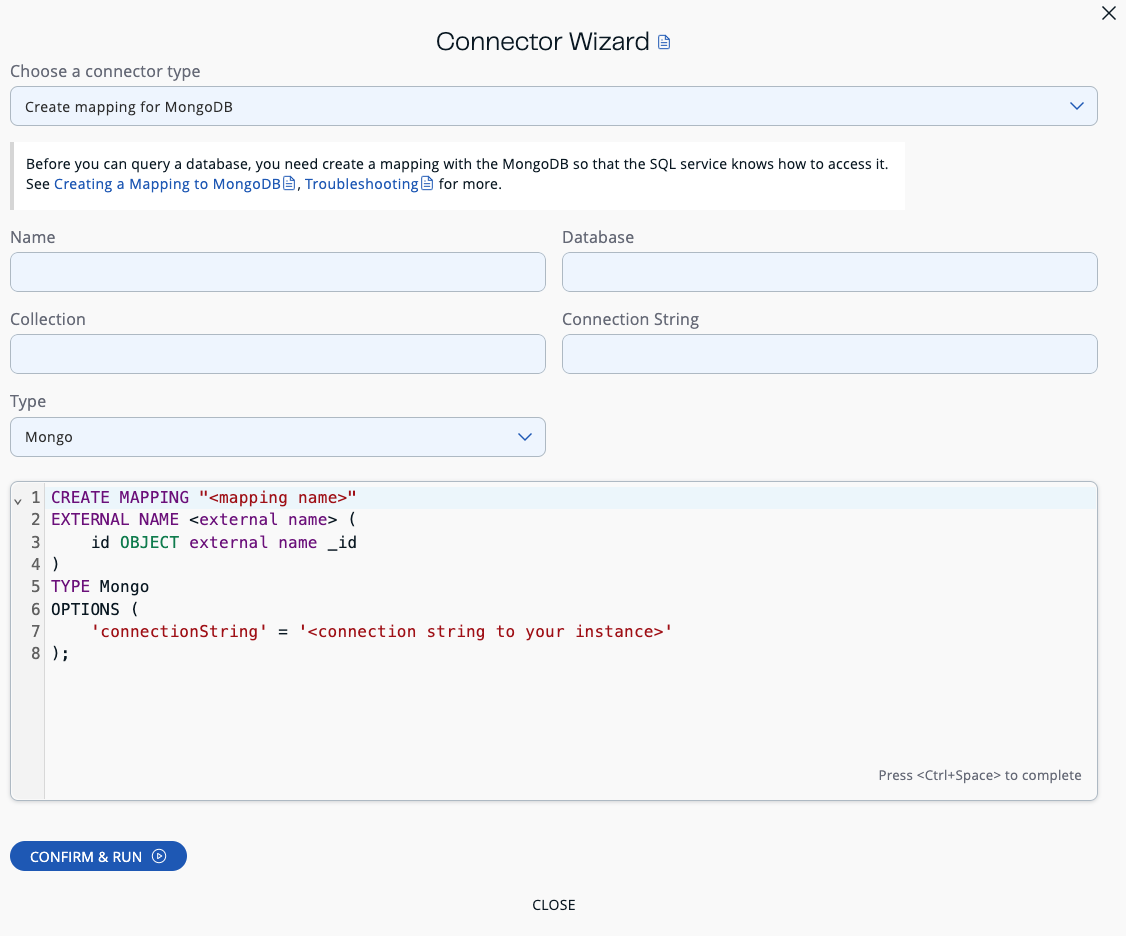 SQL Browser Connector Wizard Kafka