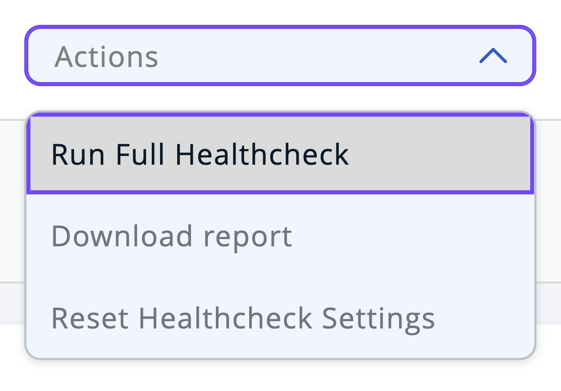 Healthcheck Actions