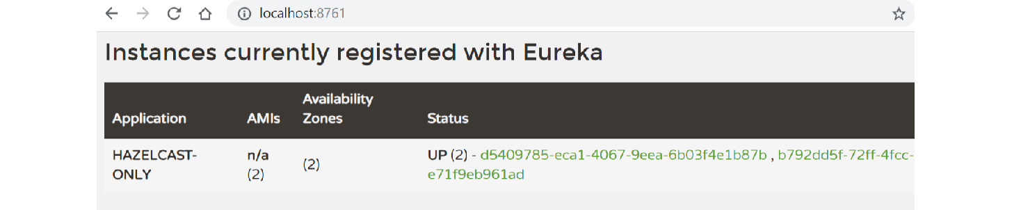 eureka hazelcast only